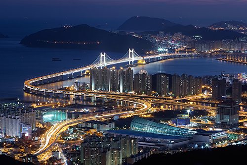 Phong cảnh đêm ở Busan